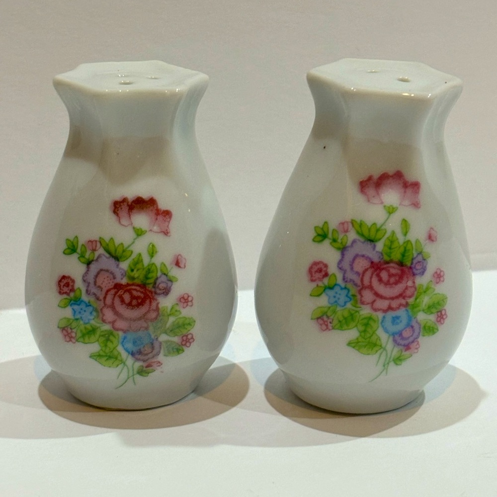 Vintage Porcelain Salt & Pepper Shaker Set